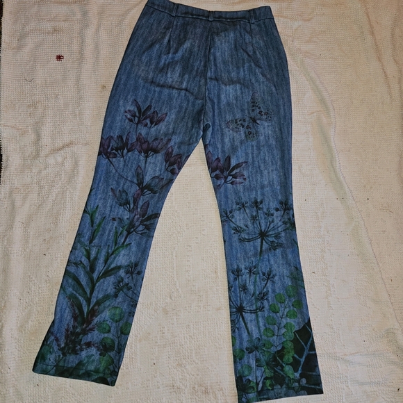 DressLily Butterfly Floral Pattern Fly Flare Wide Leg Spring Fairy Women 0XL - Picture 3 of 11